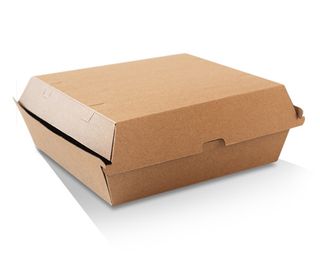 Takeaway Clamshell Dinner Box Kraft /150