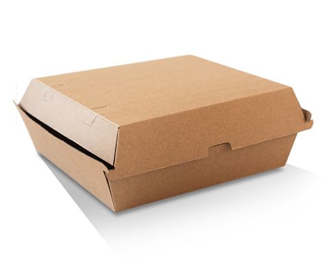 Takeaway Clamshell Dinner Box Kraft /150