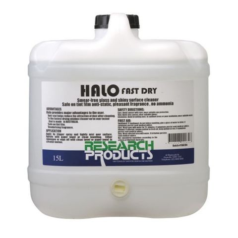Research Chrc-39315 Halo Fast Dry Glass Clean 15L