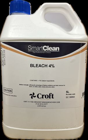 Bleach 4% 5Lt Smartclean Laundry