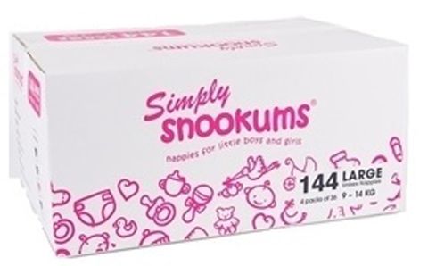 Nappies Simply Snookums Large 9-14Kg /144