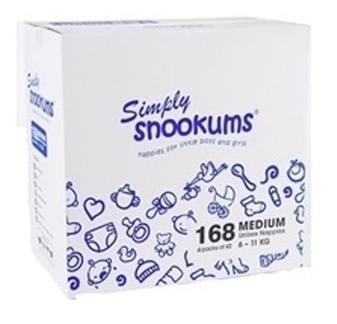 Nappies Simply Snookums Medium 6-11Kg 168'S