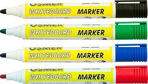 Marker Whiteboard Bullet Nib Assorted Wlt 4