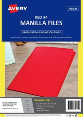 Manilla Folder Avery A4 Red / 20