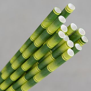 Paper Straw Regular Plain 3 Ply Bamboo Print /2500