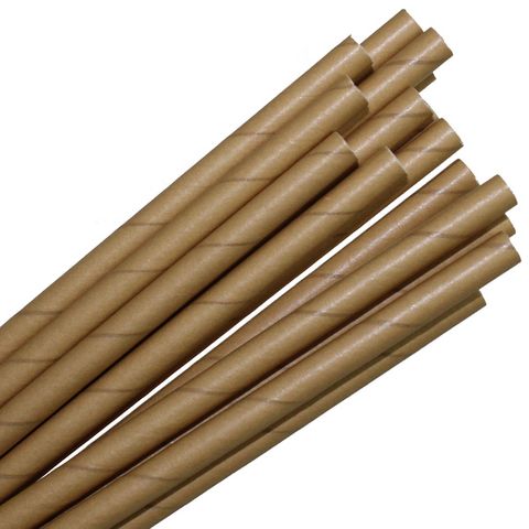 Regular Paper Straw 10X250 Kraft