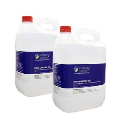Sanipure Hand Sanitiser Liquid 80% 5L
