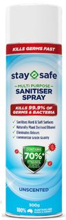 Stay Safe Surface Sanitiser 300G Aerosol Pine