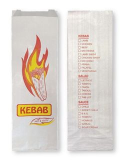 Foil Lined Kebab Kebab Printed Pkt250