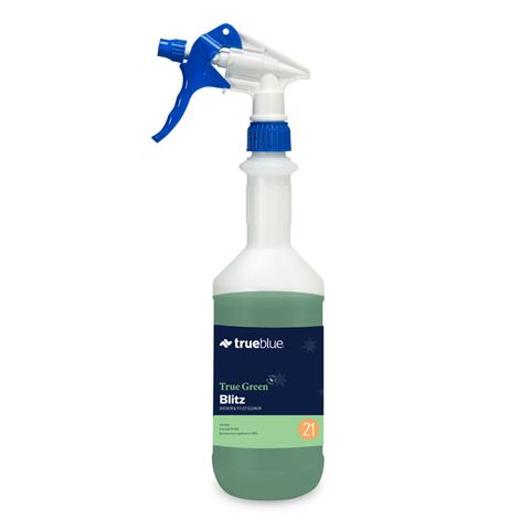 True Blue Blitz Cleaner Printed Bottle 750Ml (No Trigger)