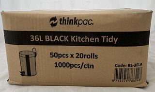 Tidy Bags Large Black 36Lt 70X59 Rolls / 1000