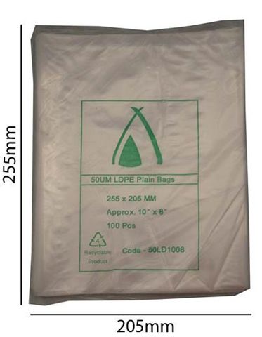 Polybag Plain 255X205X50Um/100 Pack