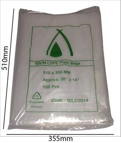 Polybag Plain 510X355X50Um /100 Pack