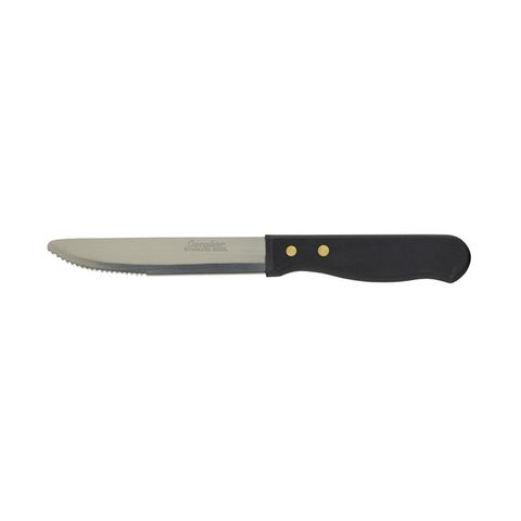 Cavalier Steak Knife Jumbo Black Bakelite Handle /12