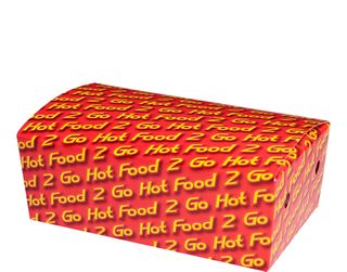 Snack Box Large Printed Hot Food 2 Go Sleeved /250
