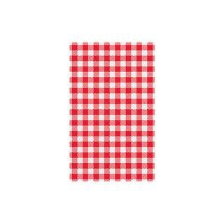 Gingham Greaseproof Paper Red 190 X 310mm Pk200