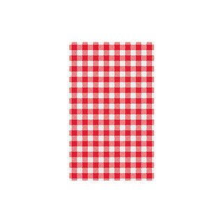 Gingham Greaseproof Cut Sheet 190X310M Red / 200Pk