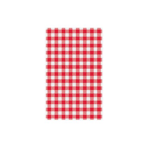Gingham Greaseproof Cut Sheet 190X310M Red / 200Pk
