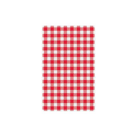 Gingham Greaseproof Paper Red 190 X 310mm Pk200