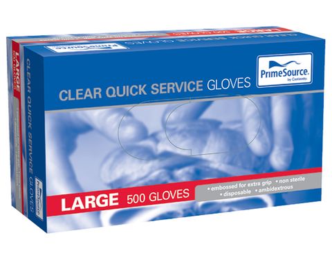 Glove PE Clear Quick Serve Large /2500