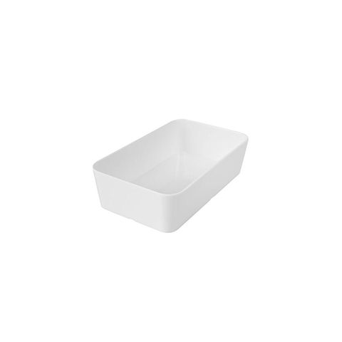 Ryner Melamine Rectangular Deep Dish White 250 X 150 X 65mm