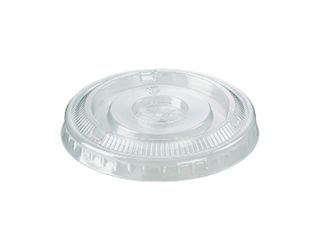 Plastic Flat Lid With Straw Slot P.E.T. /1000