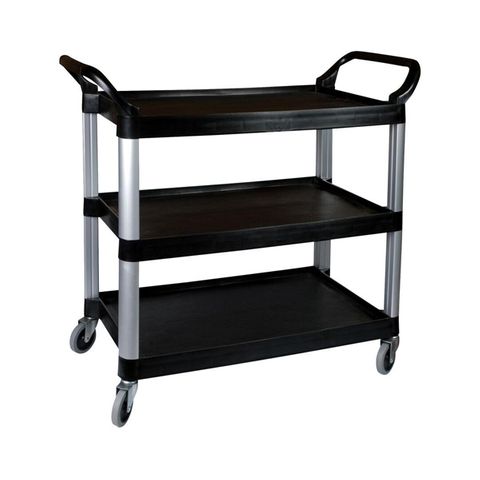 Utility Trolley 3 Shelf 1060X480X1000Mm Black