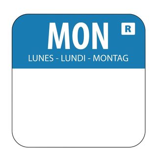 Label Removable Colour Coded 24Mm Monday /1000