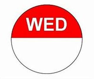 Label Removable Colour Coded 24Mm Wednesday /1000