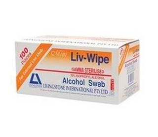 Universal Liv Wipe Alcohol Swab 62X30Mm / 100Pk