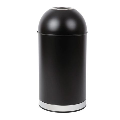 Bolero S/S Open Lid Bullet Bin Black 40Lt