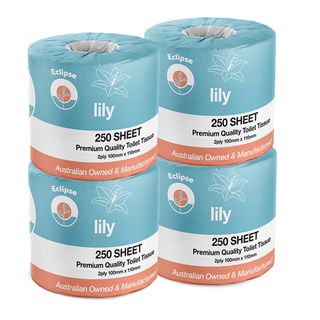 Eclipse Toilet Paper 250Sh Lily / 4Pk