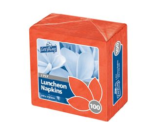 2 Ply Luncheon Napkins 323X315Mm Red / 100 (20)