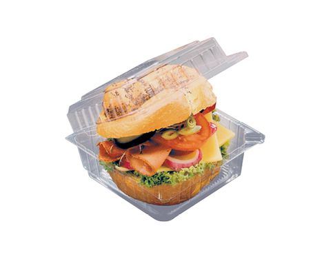 Clearview Burger Pack Hinged Lid P.E.T Large