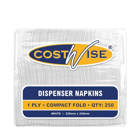 Napkin 1Ply D-Fold Compact White / 5000