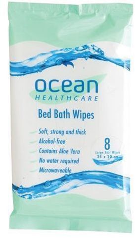 Ocean Healthcare Bedbath Wipes 8/Pk 24Pk/ Ctn