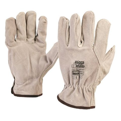 Cowsplit Leather Riggers Gloves Large