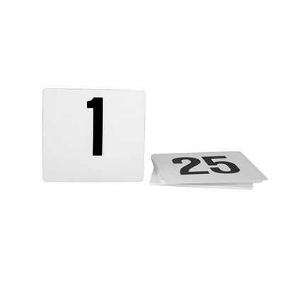 Table Number Set 1-50 Black On White