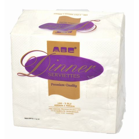 3Ply Dinner Napkin White / 1000