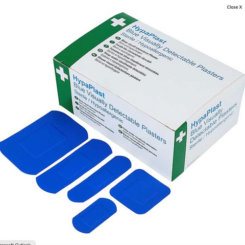 Blue Detectable Plasters Standard /100