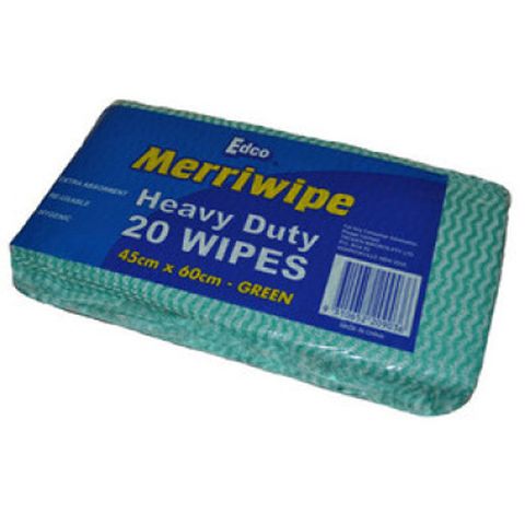 Edco Heavy Duty Wipe Green 60X45/ Pk 20