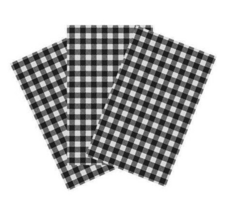 Greaseproof Paper Chequered Black 200X300 /1000