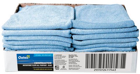 Oates Microfibre Cloth Blue 40X40Cm / Each