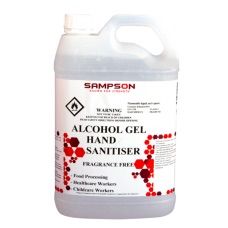 Hand Sanitiser 70% Gel Alcohol 5Lt