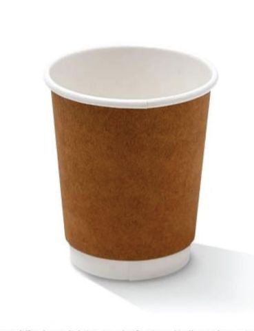 Cup 8oz PE Coated Double Wall Standard Kraft
