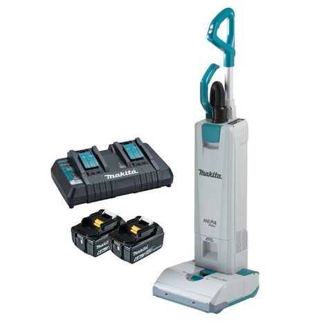 18Vx2 BRUSHLESS Upright Vacuum Kit - 2x 6.0Ah Batteries + DC18RD Charger