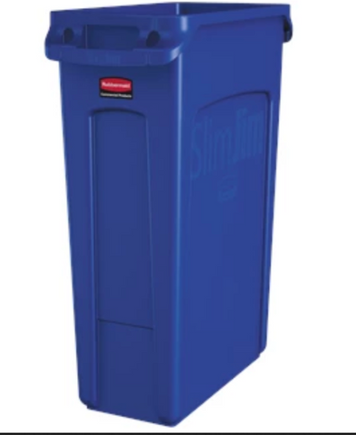 Rubbermaid Vented Slim Jim 61L Blue