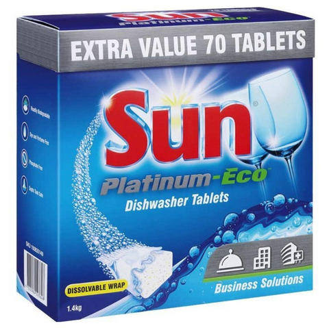 Sun Platinum Eco Dishwashing Tabs 70 Tub