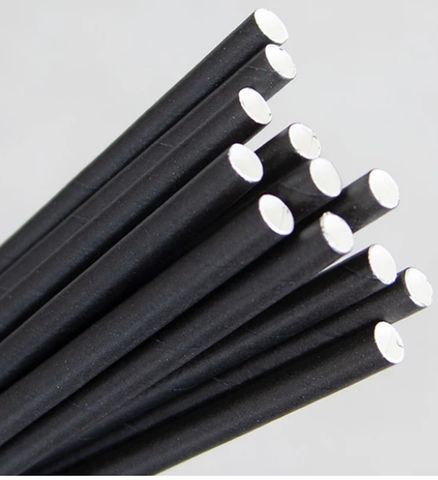 Eco-Straw Paper Jumbo Straw Black / 2500