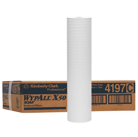 Wypall X50 Roll Wiper White 49Cm X 70M / 3